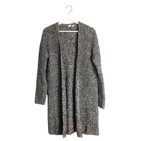 Gap Textured Knit Open Front Long Cardigan in Heather Charcoal Size Small - Picture 1 of 7